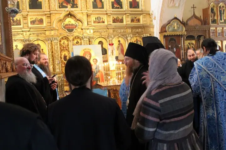 Освящение Иверской иконы Пресвятой Богородицы работы Яценко И.В. для храма Преображения (Нижние Прыски) — фото 7