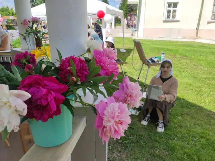 Творческий урок на празднике «Белого цветка» в Козельске — фото 13